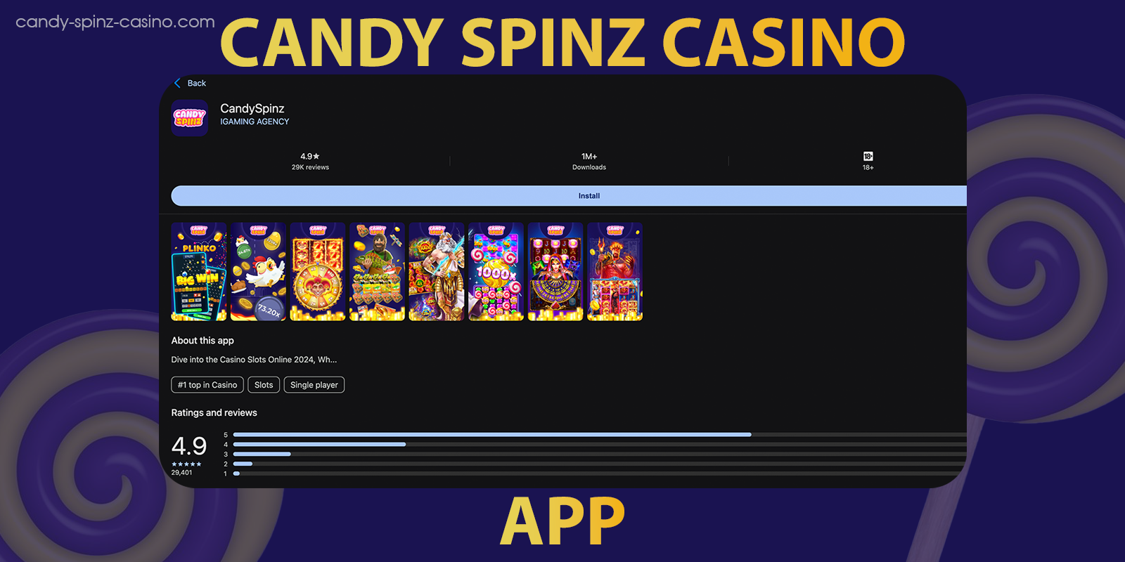 Candy4 candy spinz casino app